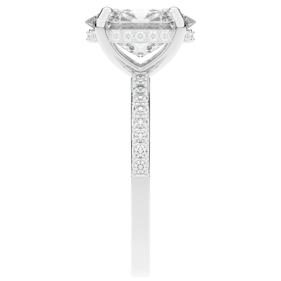 2.70CT.TW OVAL LAB DIAMOND SOLITAIRE ENGAGEMENT RING - Nazarelle