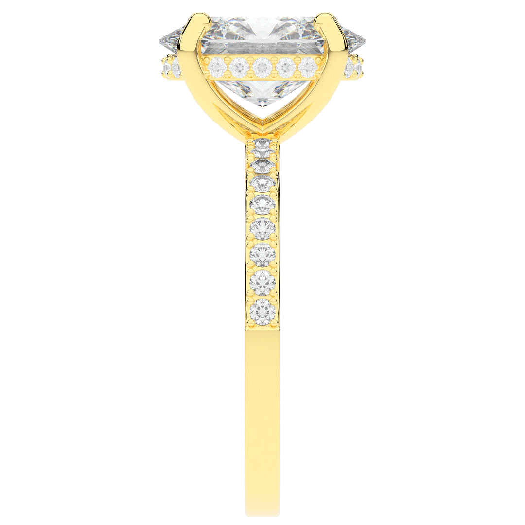 2.70CT.TW OVAL LAB DIAMOND SOLITAIRE ENGAGEMENT RING - Nazarelle