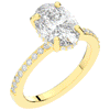 2.70CT.TW OVAL LAB DIAMOND SOLITAIRE ENGAGEMENT RING - Nazarelle