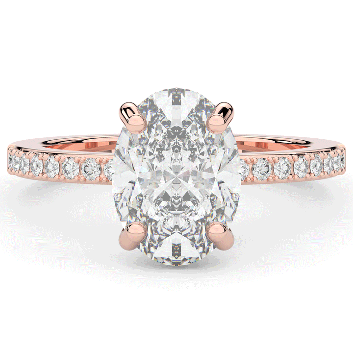 2.70CT.TW OVAL LAB DIAMOND SOLITAIRE ENGAGEMENT RING - Nazarelle