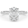 2.70CT.TW OVAL LAB DIAMOND SOLITAIRE ENGAGEMENT RING - Nazarelle
