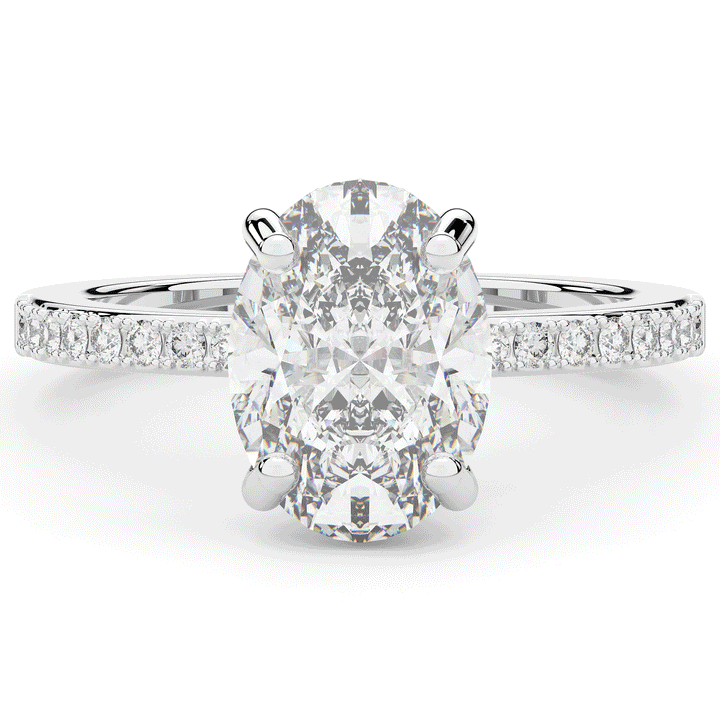 2.70CT.TW OVAL LAB DIAMOND SOLITAIRE ENGAGEMENT RING - Nazarelle