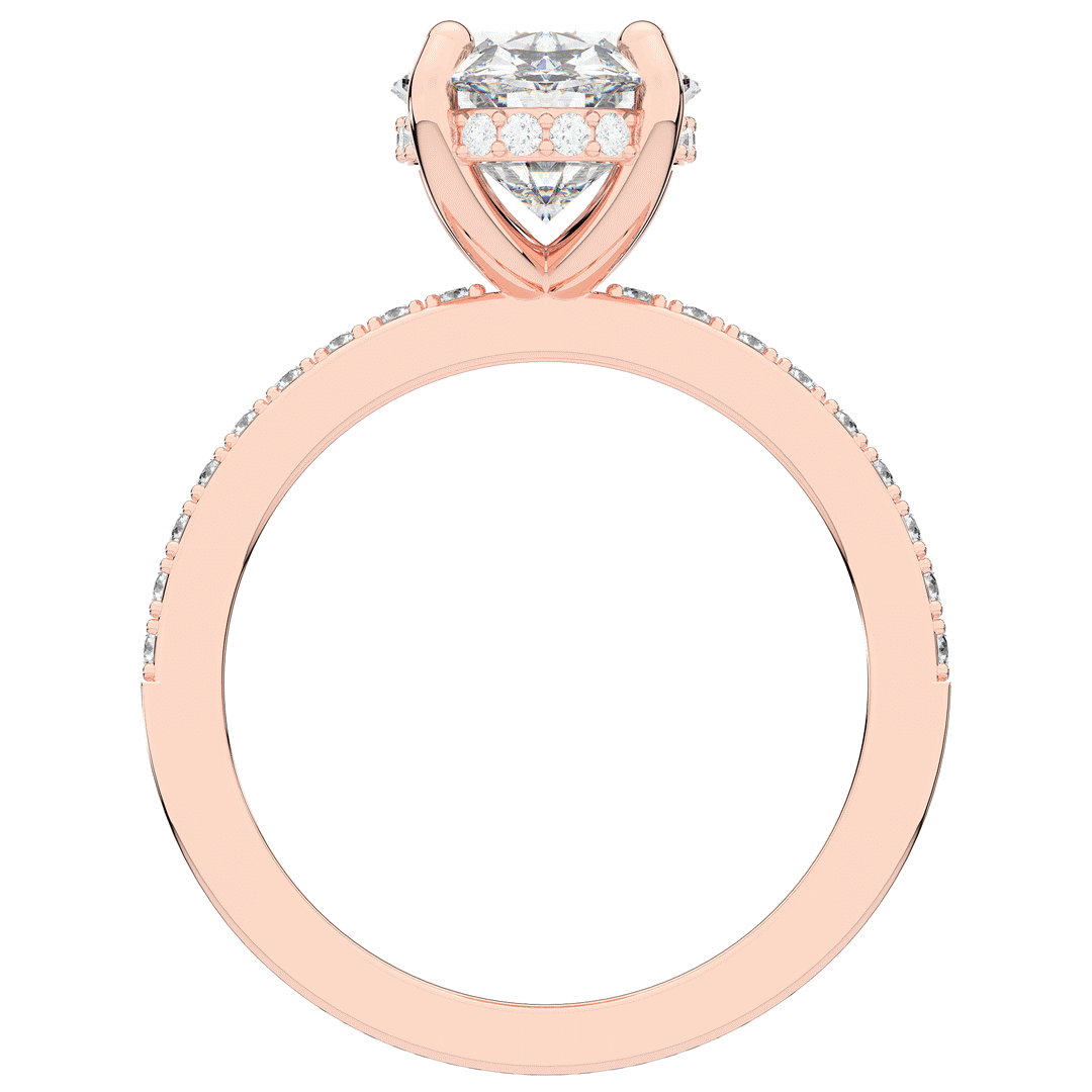 2.70CT.TW OVAL LAB DIAMOND SOLITAIRE ENGAGEMENT RING - Nazarelle