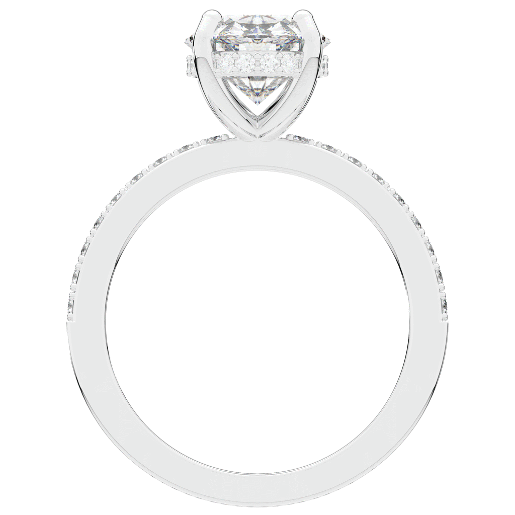 2.70CT.TW OVAL LAB DIAMOND SOLITAIRE ENGAGEMENT RING - Nazarelle