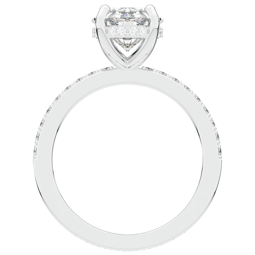 2.70CT.TW OVAL LAB DIAMOND SOLITAIRE ENGAGEMENT RING - Nazarelle