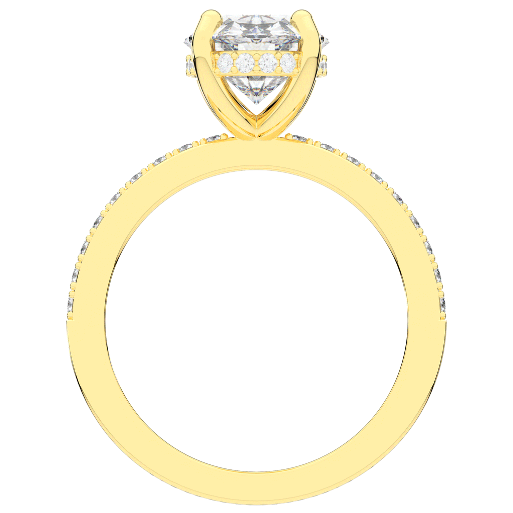 2.70CT.TW OVAL LAB DIAMOND SOLITAIRE ENGAGEMENT RING - Nazarelle