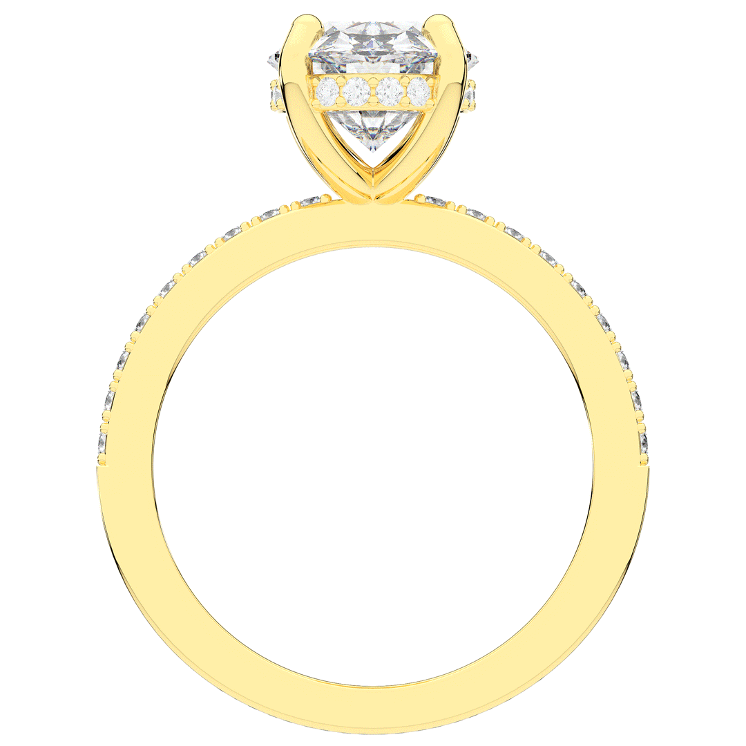 2.70CT.TW OVAL LAB DIAMOND SOLITAIRE ENGAGEMENT RING - Nazarelle