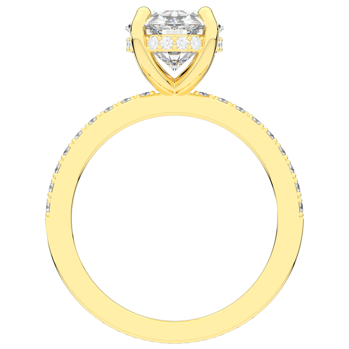 2.70CT.TW OVAL LAB DIAMOND SOLITAIRE ENGAGEMENT RING - Nazarelle