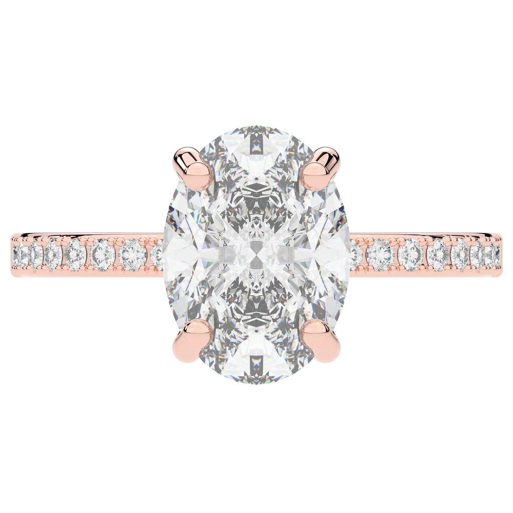 2.70CT.TW OVAL LAB DIAMOND SOLITAIRE ENGAGEMENT RING - Nazarelle
