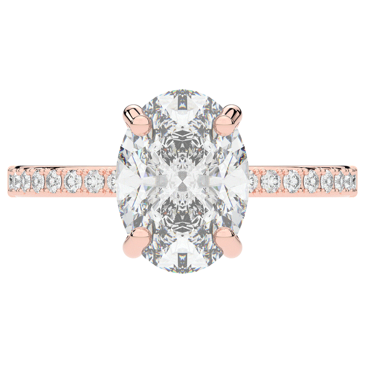 2.70CT.TW OVAL LAB DIAMOND SOLITAIRE ENGAGEMENT RING - Nazarelle