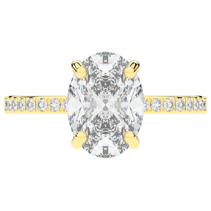 2.70CT.TW OVAL LAB DIAMOND SOLITAIRE ENGAGEMENT RING - Nazarelle