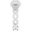 2.40CT.TW PRINCESS LAB DIAMOND HALO ENGAGEMENT RING - Nazarelle