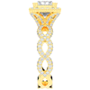 2.40CT.TW PRINCESS LAB DIAMOND HALO ENGAGEMENT RING - Nazarelle