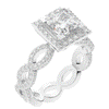 2.40CT.TW PRINCESS LAB DIAMOND HALO ENGAGEMENT RING - Nazarelle
