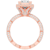 2.40CT.TW PRINCESS LAB DIAMOND HALO ENGAGEMENT RING - Nazarelle