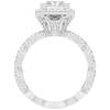 2.40CT.TW PRINCESS LAB DIAMOND HALO ENGAGEMENT RING - Nazarelle