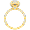 2.40CT.TW PRINCESS LAB DIAMOND HALO ENGAGEMENT RING - Nazarelle