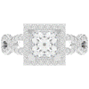 2.40CT.TW PRINCESS LAB DIAMOND HALO ENGAGEMENT RING - Nazarelle