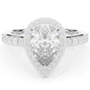 2.50CT.TW PEAR LAB DIAMOND HALO ENGAGEMENT RING - Nazarelle