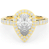 2.50CT.TW PEAR LAB DIAMOND HALO ENGAGEMENT RING - Nazarelle