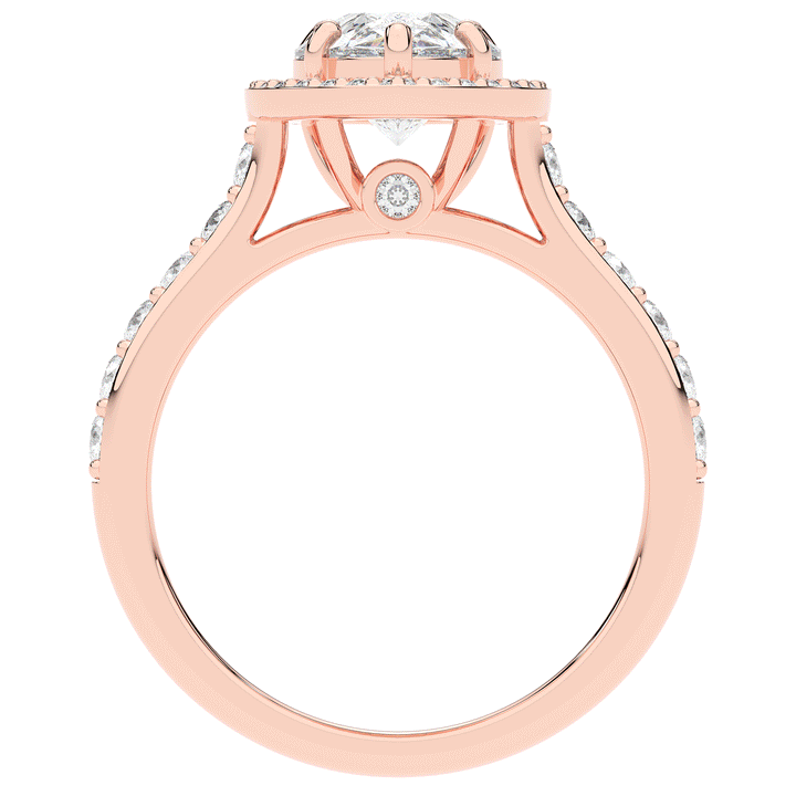 2.50CT.TW PEAR LAB DIAMOND HALO ENGAGEMENT RING - Nazarelle
