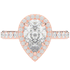 2.50CT.TW PEAR LAB DIAMOND HALO ENGAGEMENT RING - Nazarelle