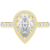 2.50CT.TW PEAR LAB DIAMOND HALO ENGAGEMENT RING - Nazarelle