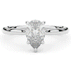 1.00CT PEAR LAB DIAMOND SOLITAIRE ENGAGEMENT RING - Nazarelle
