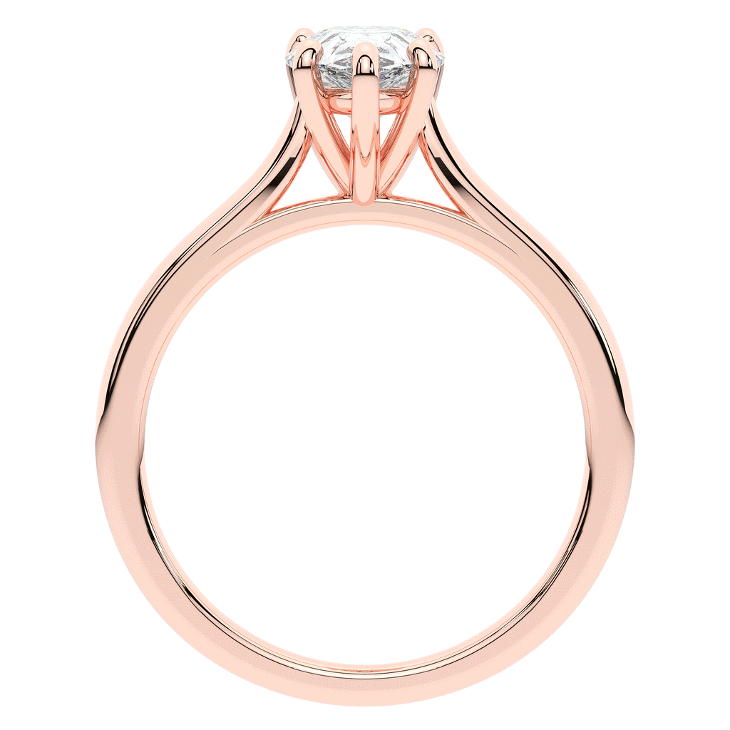 1.00CT.TW PEAR LAB DIAMOND SOLITAIRE ENGAGEMENT RING - Nazarelle