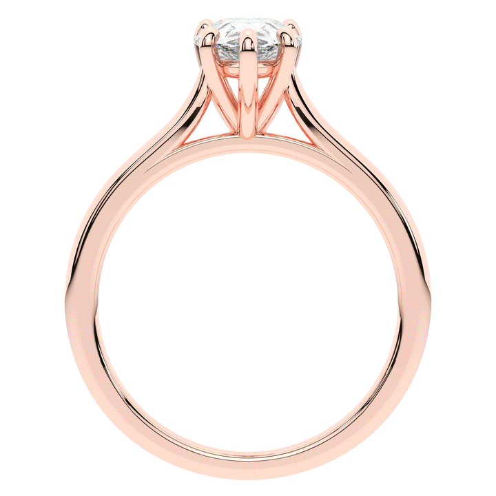 1.00CT.TW PEAR LAB DIAMOND SOLITAIRE ENGAGEMENT RING - Nazarelle