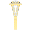 2.50CT.TW ROUND LAB DIAMOND SPLIT SHANK HALO ENGAGEMENT RING - Nazarelle
