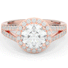 2.50CT.TW ROUND LAB DIAMOND SPLIT SHANK HALO ENGAGEMENT RING - Nazarelle
