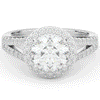 2.50CT.TW ROUND LAB DIAMOND SPLIT SHANK HALO ENGAGEMENT RING - Nazarelle
