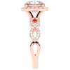2.35CT.TW ROUND LAB DIAMOND HALO ENGAGEMENT RING - Nazarelle