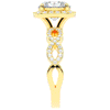 2.35CT.TW ROUND LAB DIAMOND HALO ENGAGEMENT RING - Nazarelle