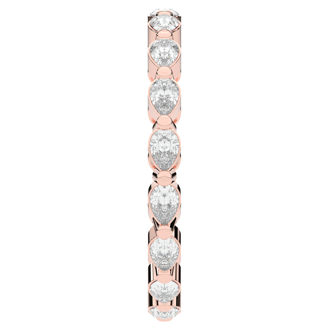 0.80CT.TW PEAR LAB DIAMOND ETERNITY WEDDING BAND - Nazarelle