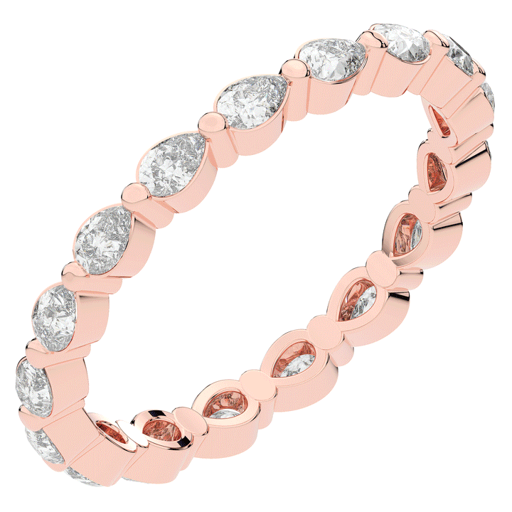 0.80CT.TW PEAR LAB DIAMOND ETERNITY WEDDING BAND - Nazarelle