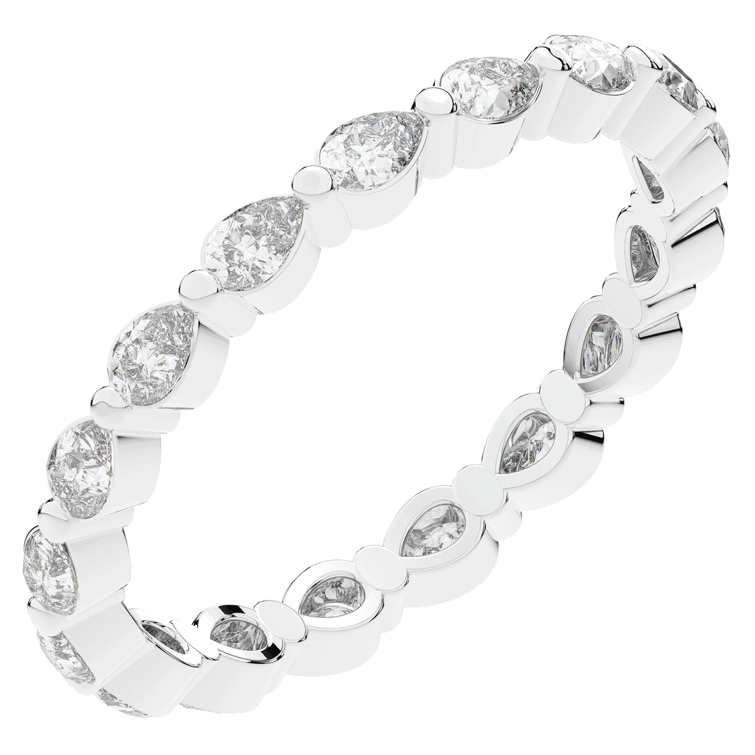 0.80CT.TW PEAR LAB DIAMOND ETERNITY WEDDING BAND - Nazarelle