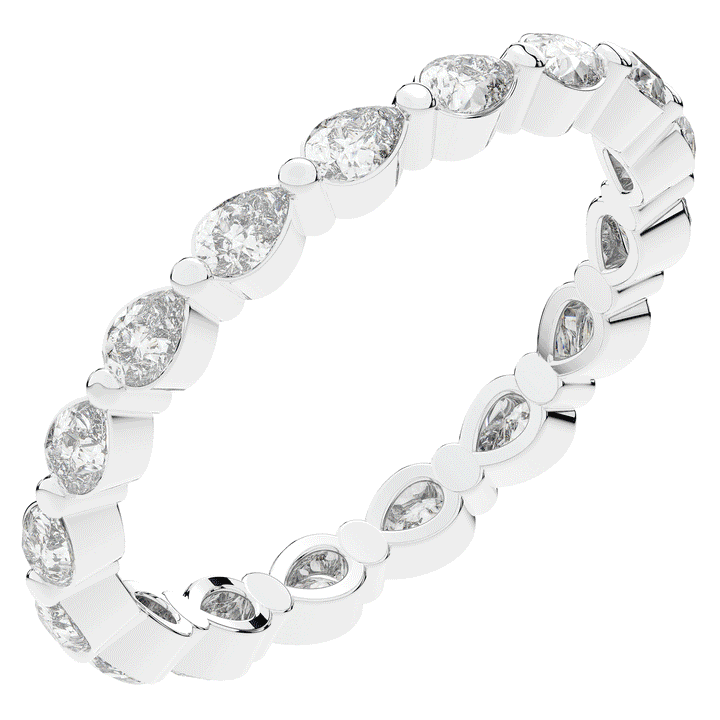 0.80CT.TW PEAR LAB DIAMOND ETERNITY WEDDING BAND - Nazarelle
