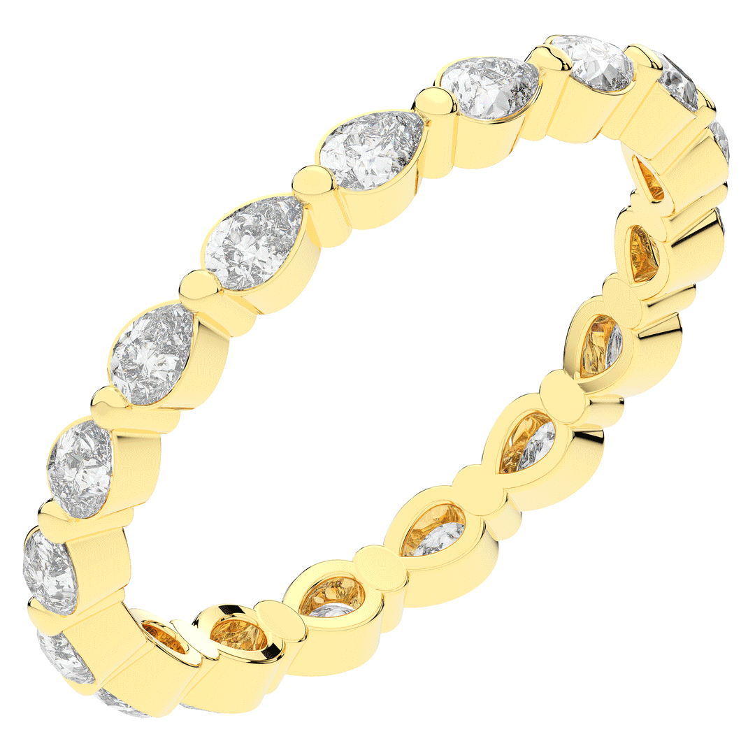 0.80CT.TW PEAR LAB DIAMOND ETERNITY WEDDING BAND - Nazarelle