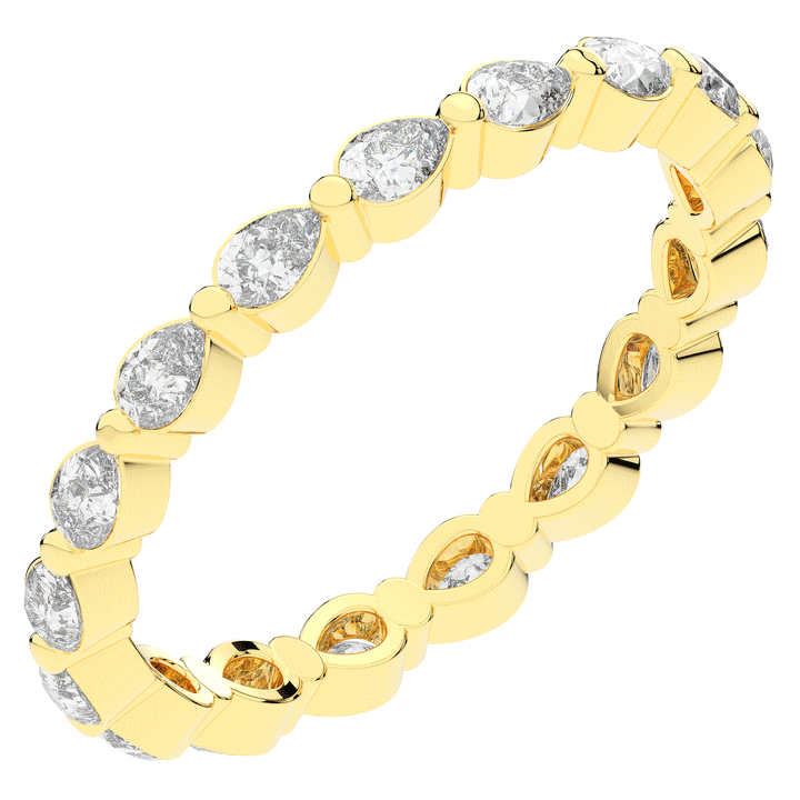 0.80CT.TW PEAR LAB DIAMOND ETERNITY WEDDING BAND - Nazarelle