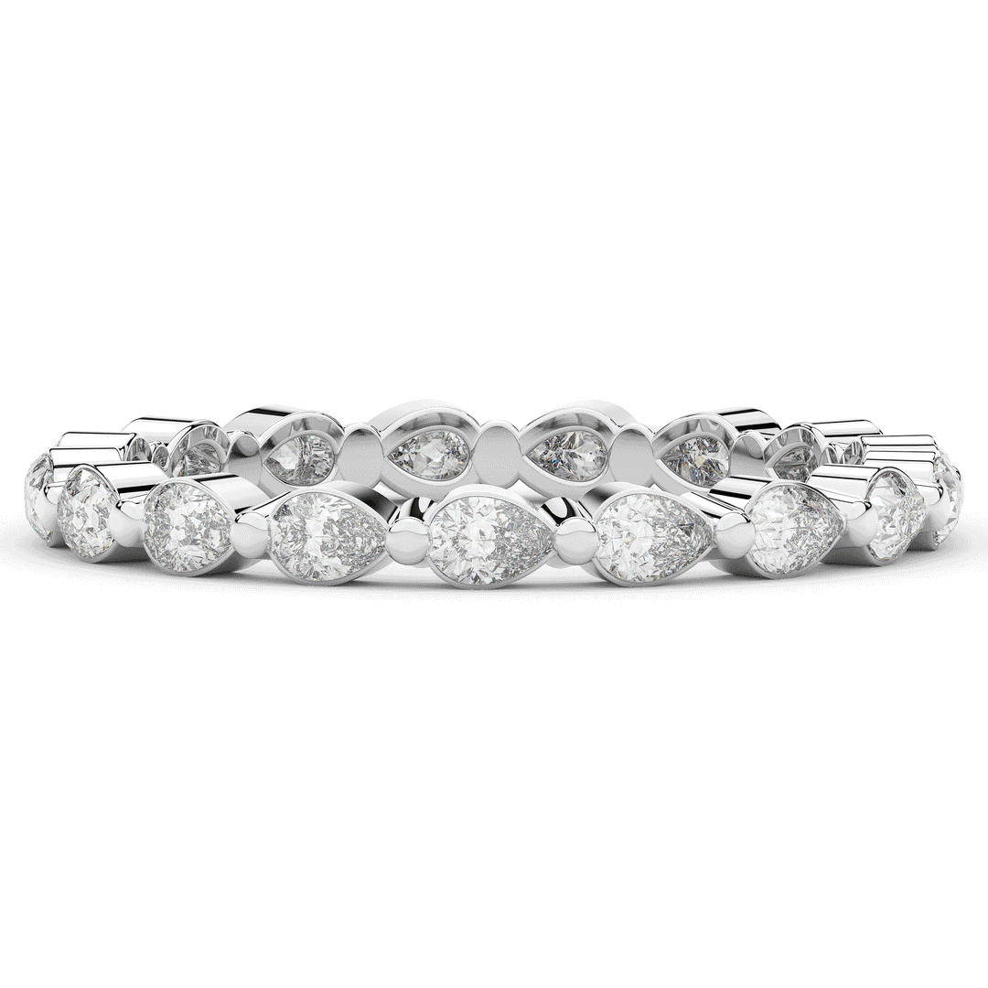 0.80CT.TW PEAR LAB DIAMOND ETERNITY WEDDING BAND - Nazarelle