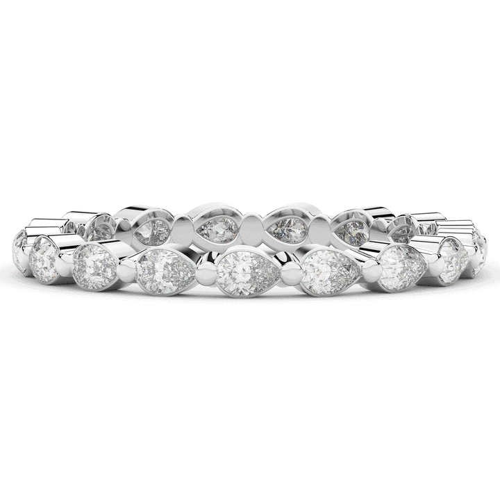 0.80CT.TW PEAR LAB DIAMOND ETERNITY WEDDING BAND - Nazarelle