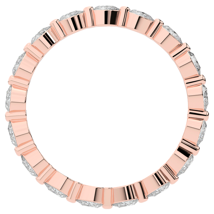 0.80CT.TW PEAR LAB DIAMOND ETERNITY WEDDING BAND - Nazarelle