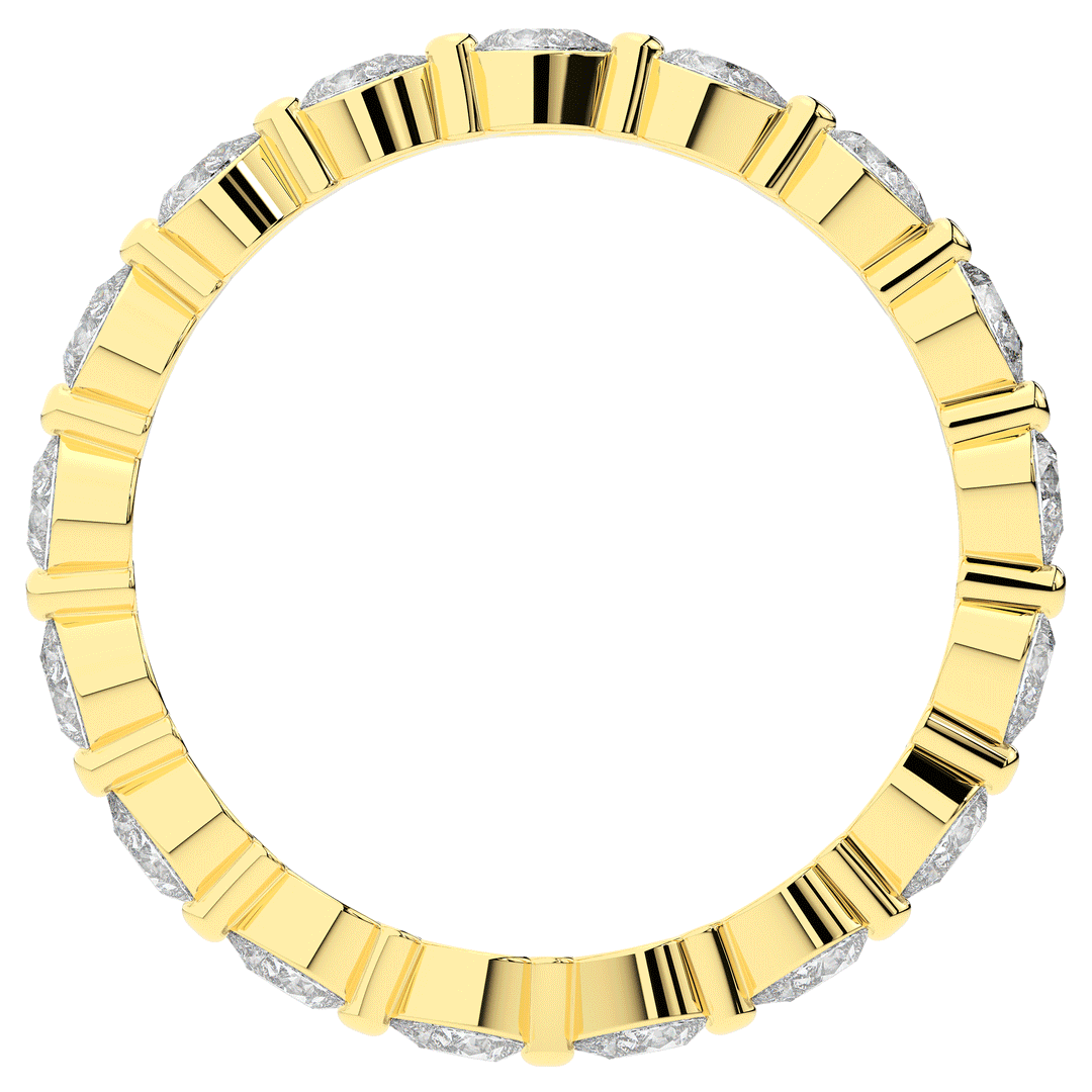 0.80CT.TW PEAR LAB DIAMOND ETERNITY WEDDING BAND - Nazarelle