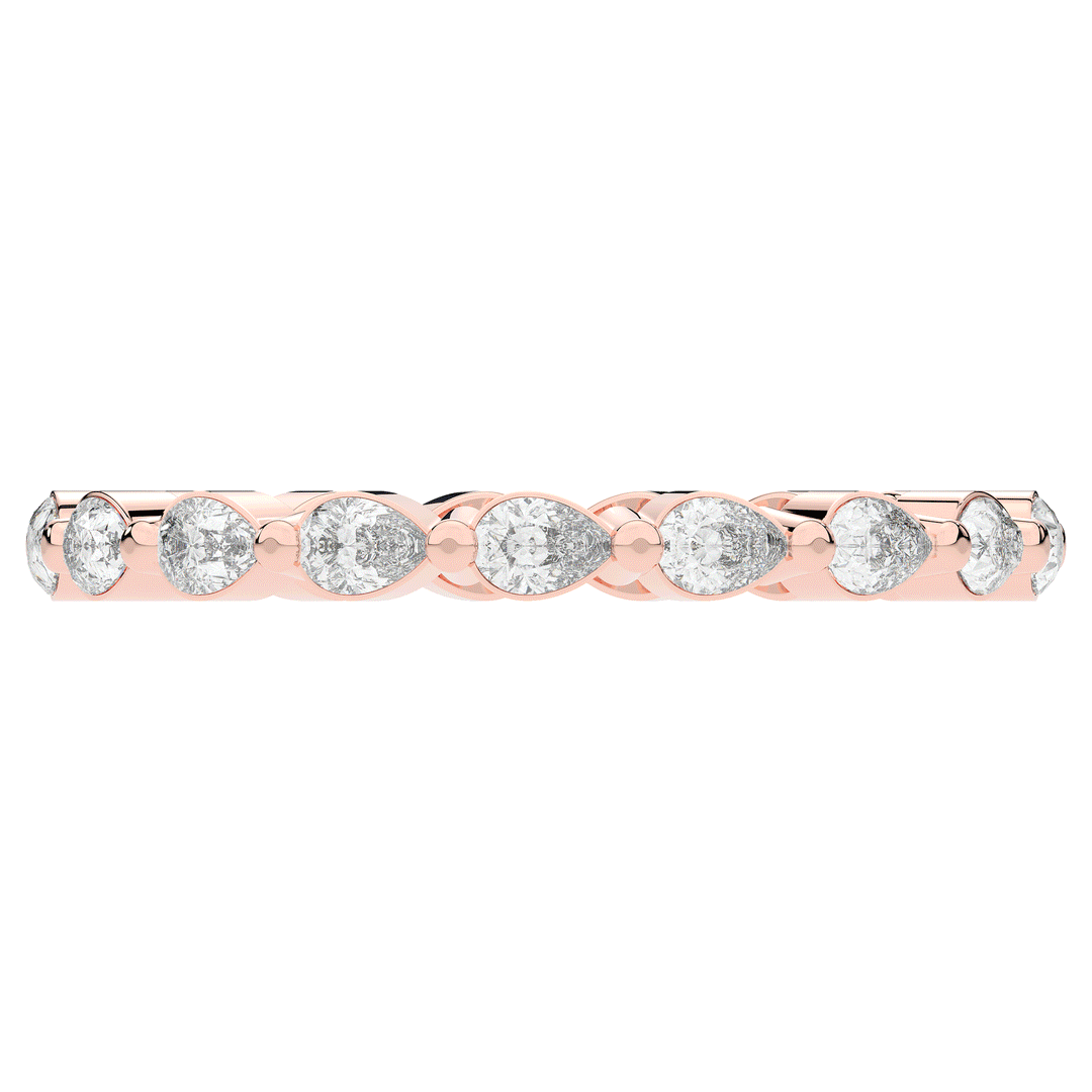 0.80CT.TW PEAR LAB DIAMOND ETERNITY WEDDING BAND - Nazarelle