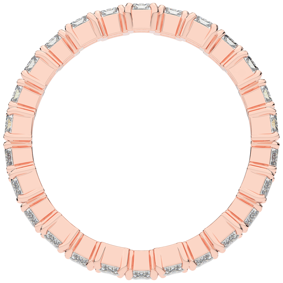 2.60CT.TW EMERALD CUT LAB DIAMOND ETERNITY WEDDING BAND - Nazarelle