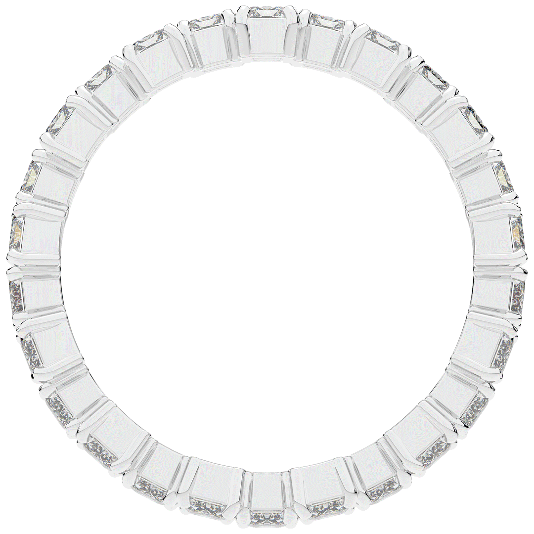 2.60CT.TW EMERALD CUT LAB DIAMOND ETERNITY WEDDING BAND - Nazarelle