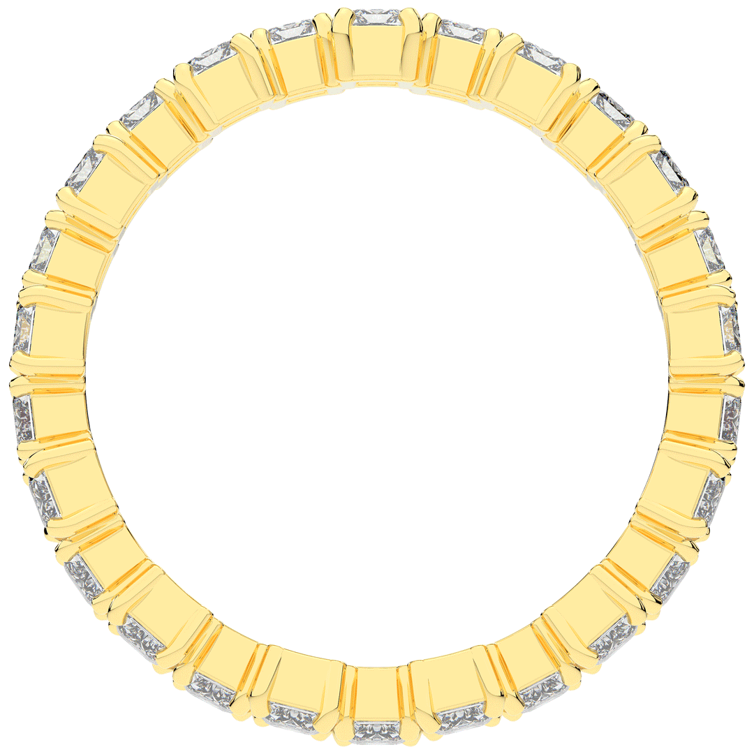 2.60CT.TW EMERALD CUT LAB DIAMOND ETERNITY WEDDING BAND - Nazarelle