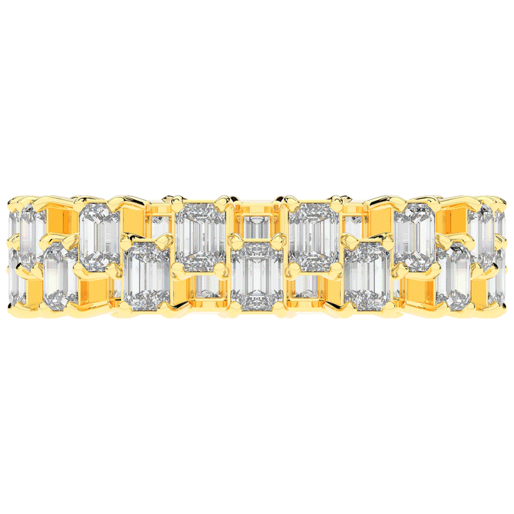 2.60CT.TW EMERALD CUT LAB DIAMOND ETERNITY WEDDING BAND - Nazarelle
